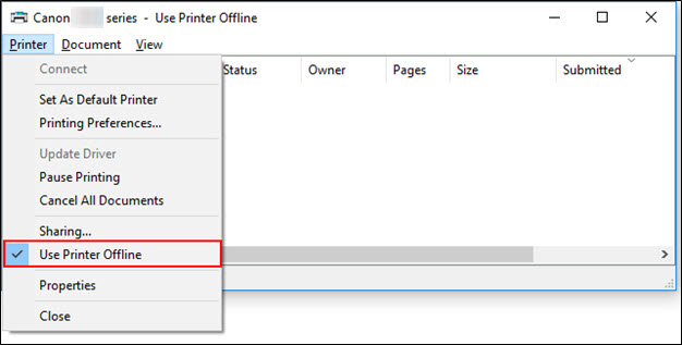 why is it saying my canon printer mg2520 is offline